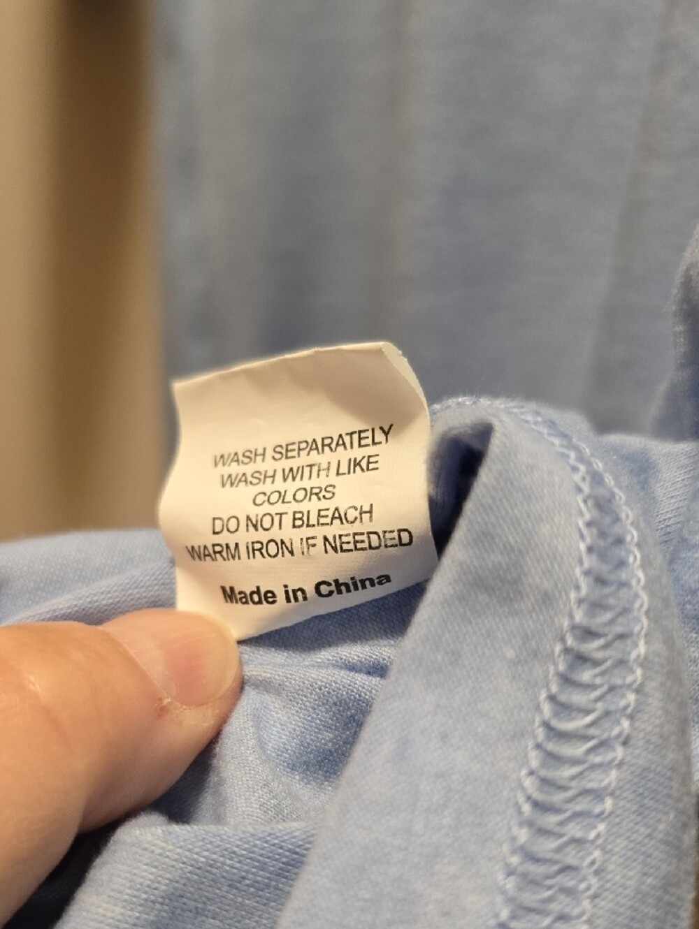 Light Blue Ruffle-Trim Women’s Top - Picture 7 of 9